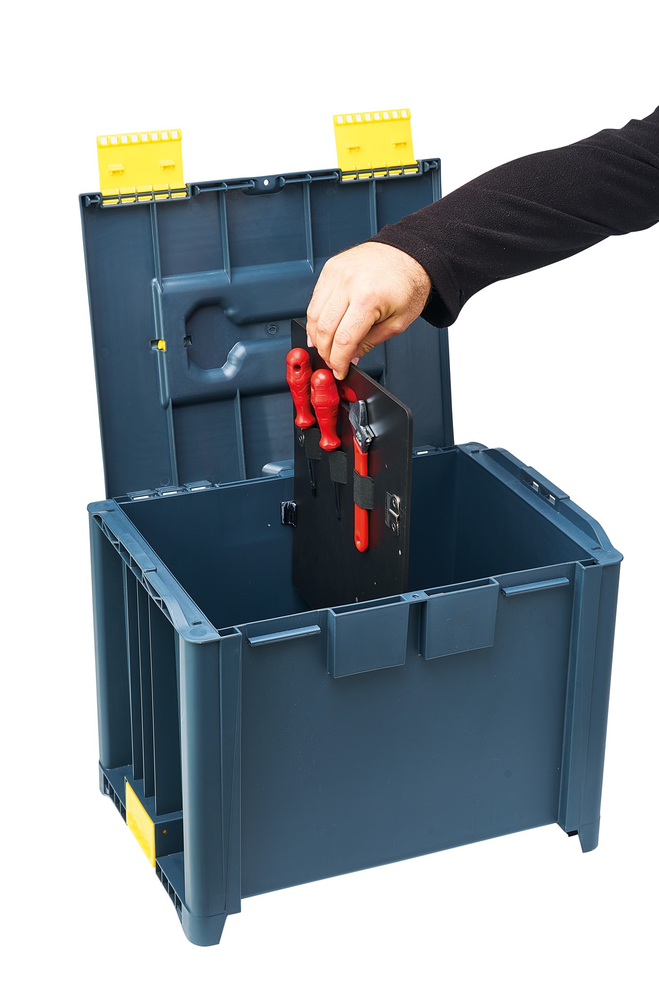 Support outil vertical pour caisson clipsable