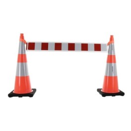 Extendable barrier with ties