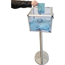 Ballot box on a post for 500 to 1000 ballots