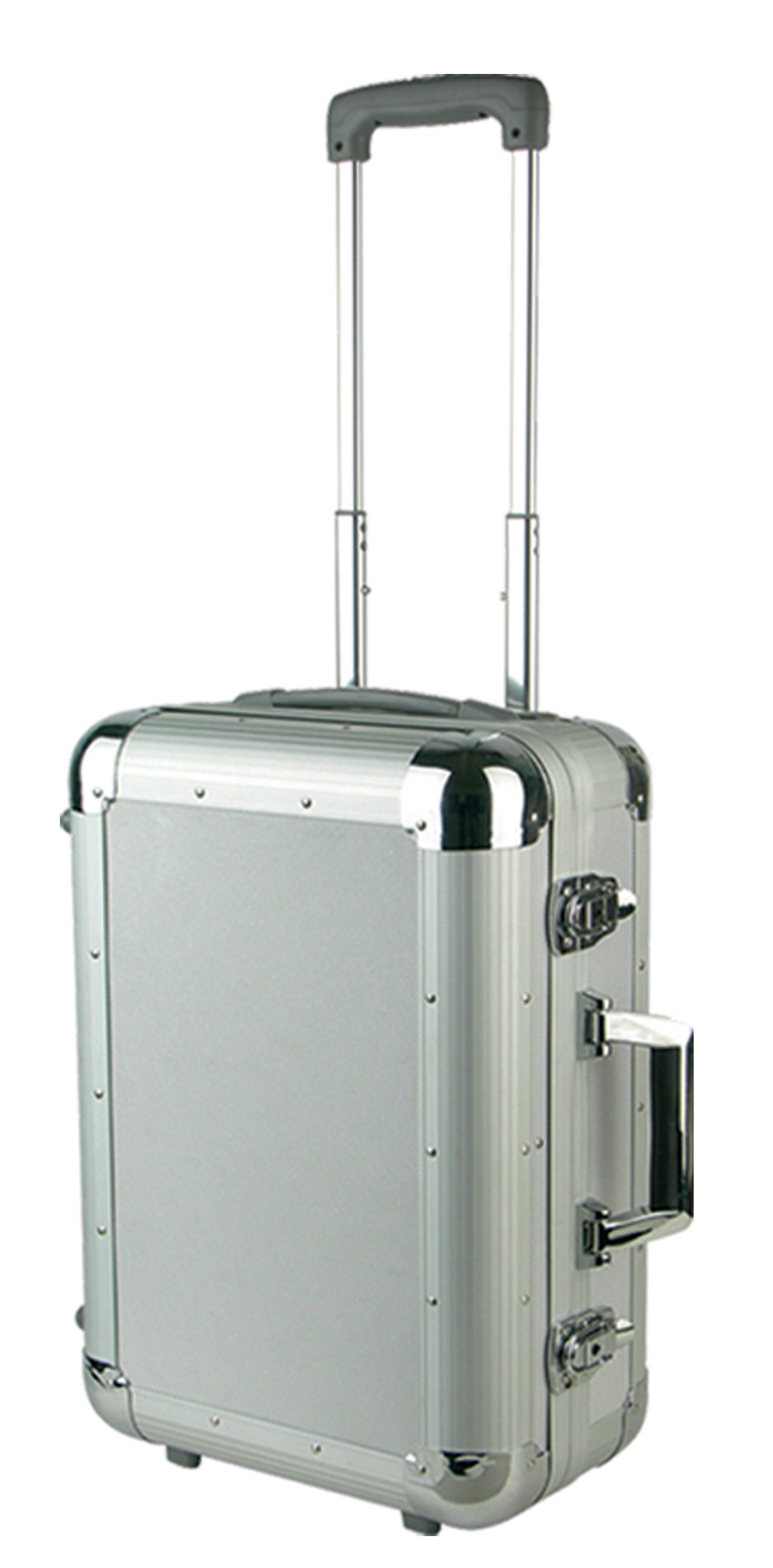 Aluminum protective case with telescopic handle