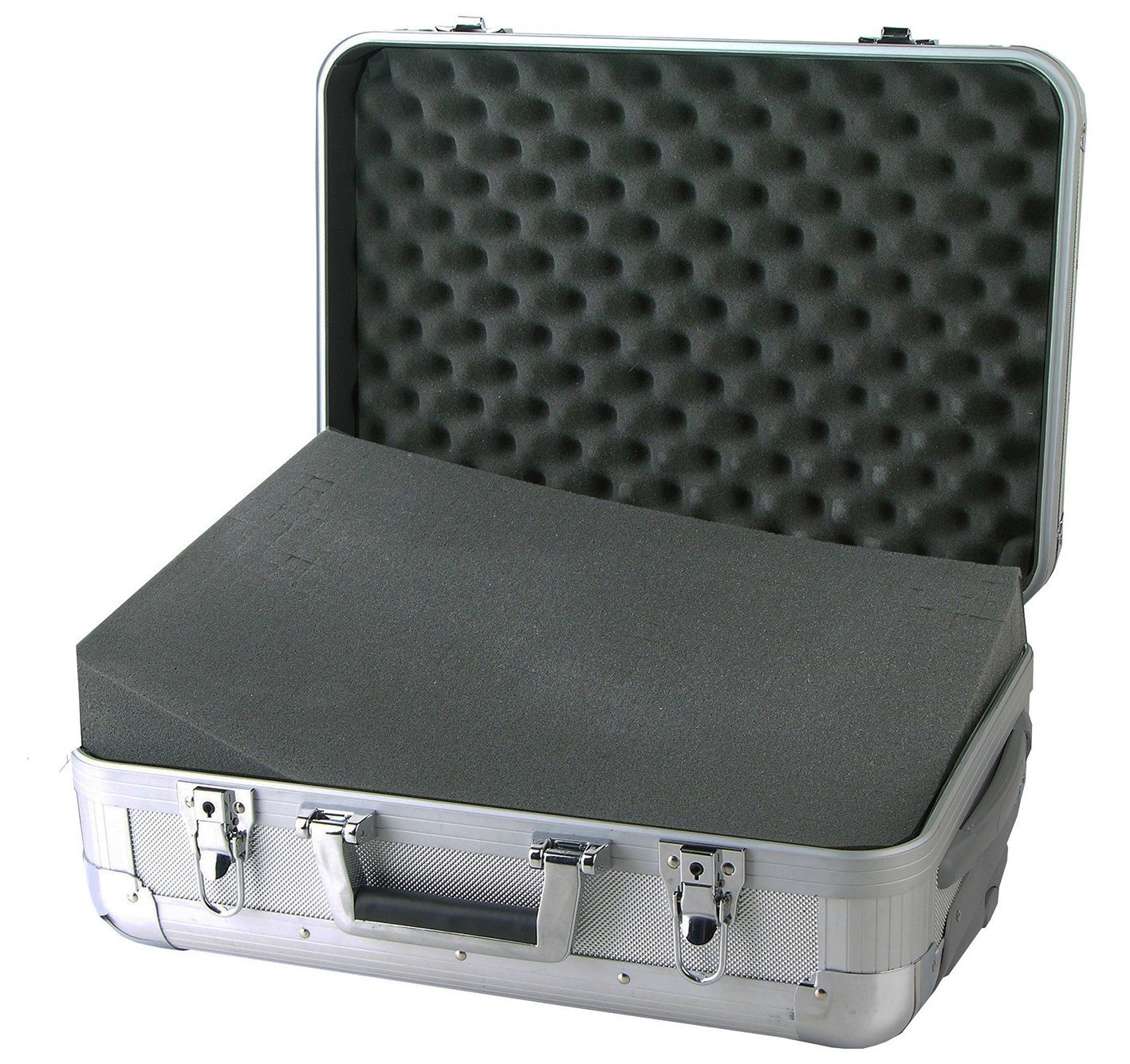 Aluminum protective case with telescopic handle