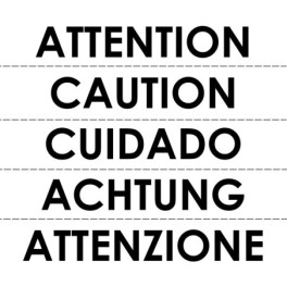 Sticker transparent avec pictogramme