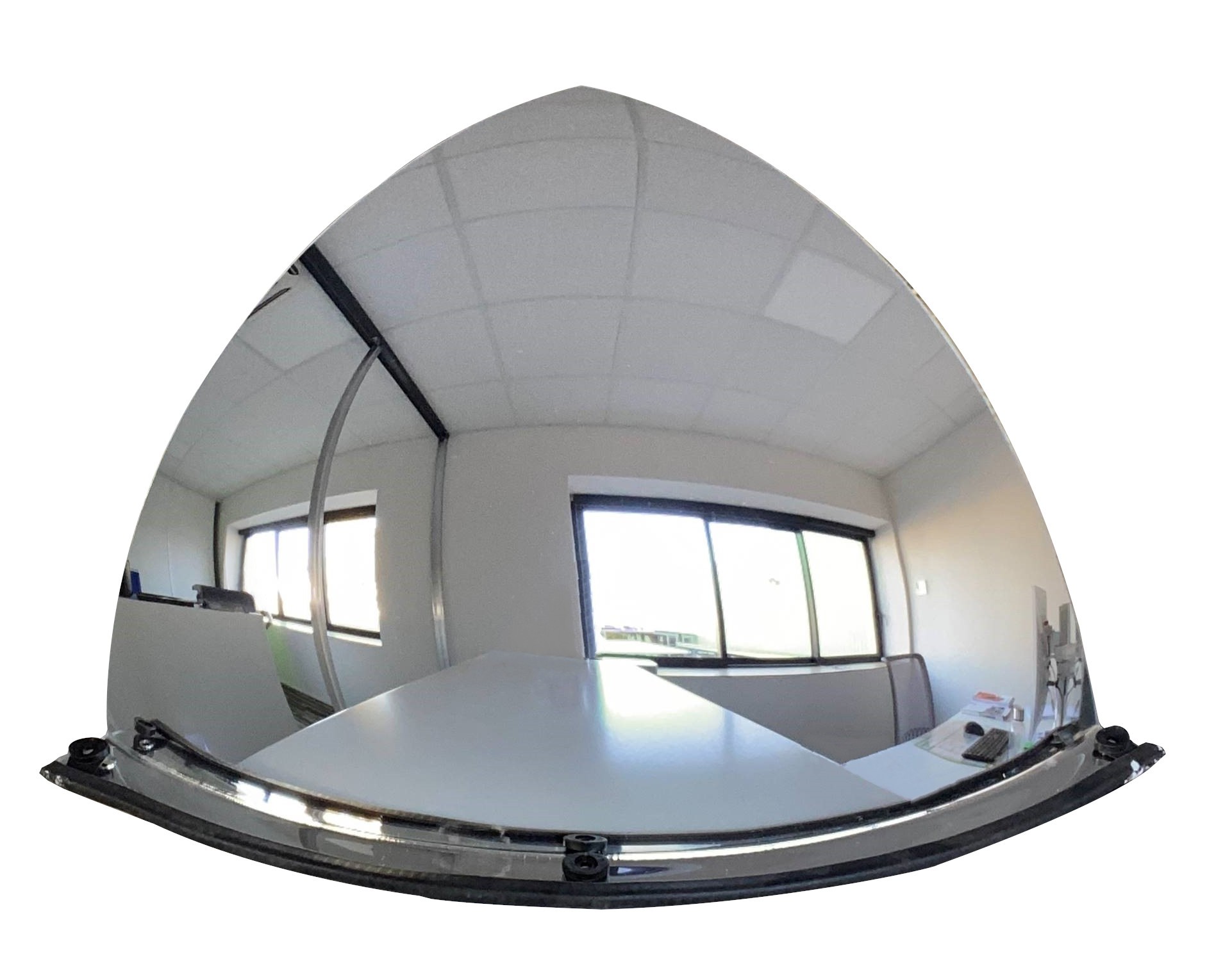 Safety mirror and spherical surveillance