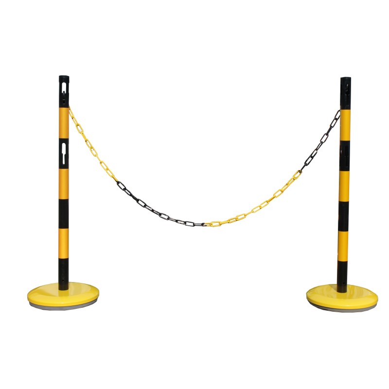 Kit poteau de balisage avec chaine 2 m