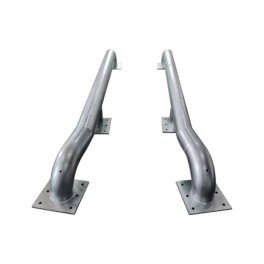 Galvanized steel loading dock wheel guides set