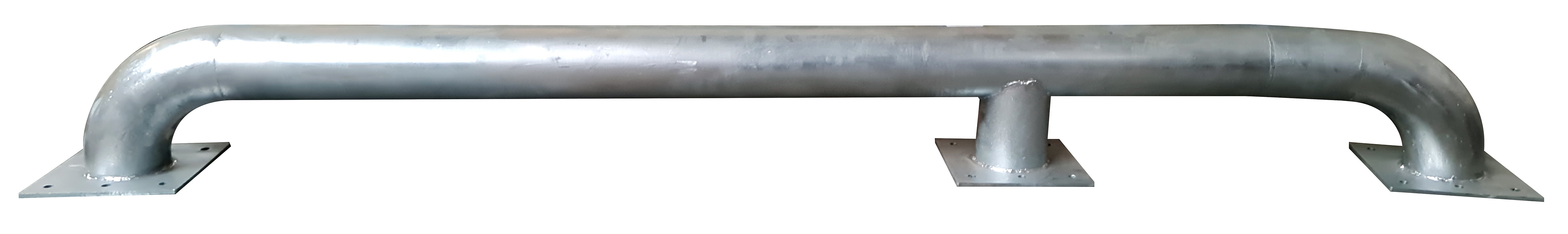 Galvanized steel loading dock wheel guides set