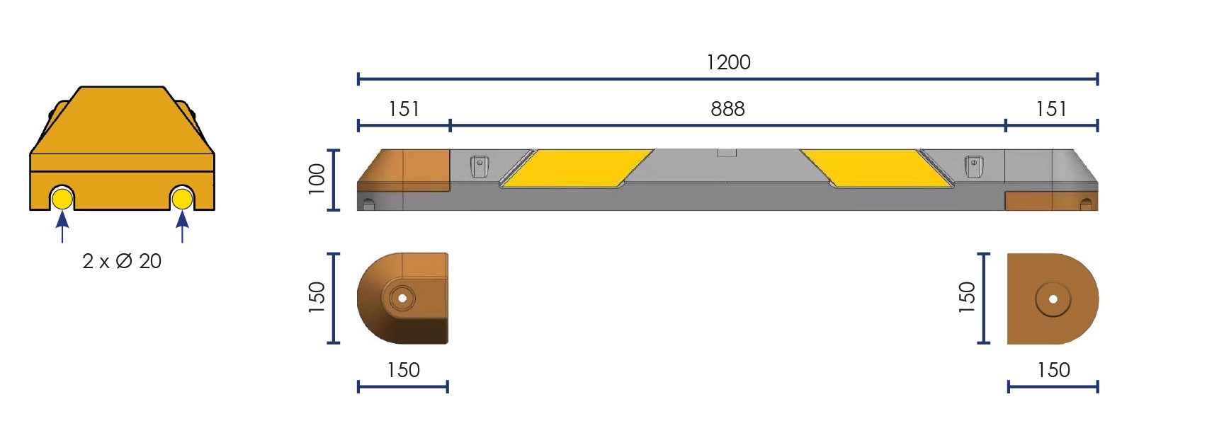 Flexible marking border
