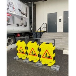 Base pour barrière d'intervention en pvc