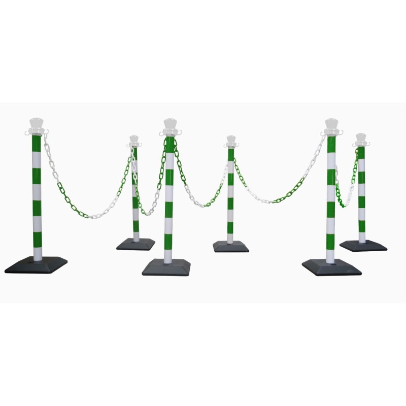 Plastic bollard with chain - kit