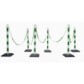 Kit 6 poteaux abs avec 10 m de chaine - base lestée