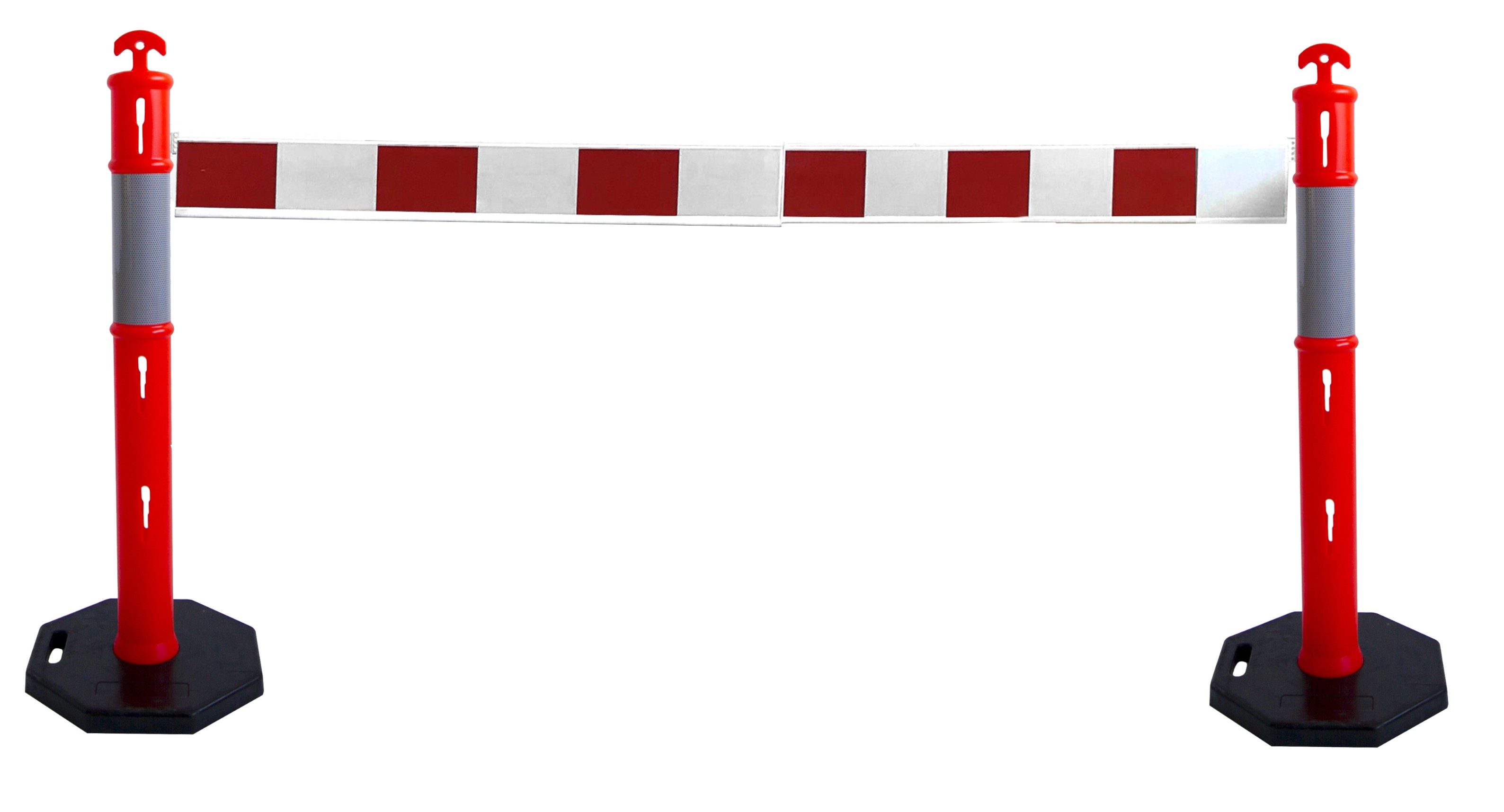 High visibility bollard with extending bar