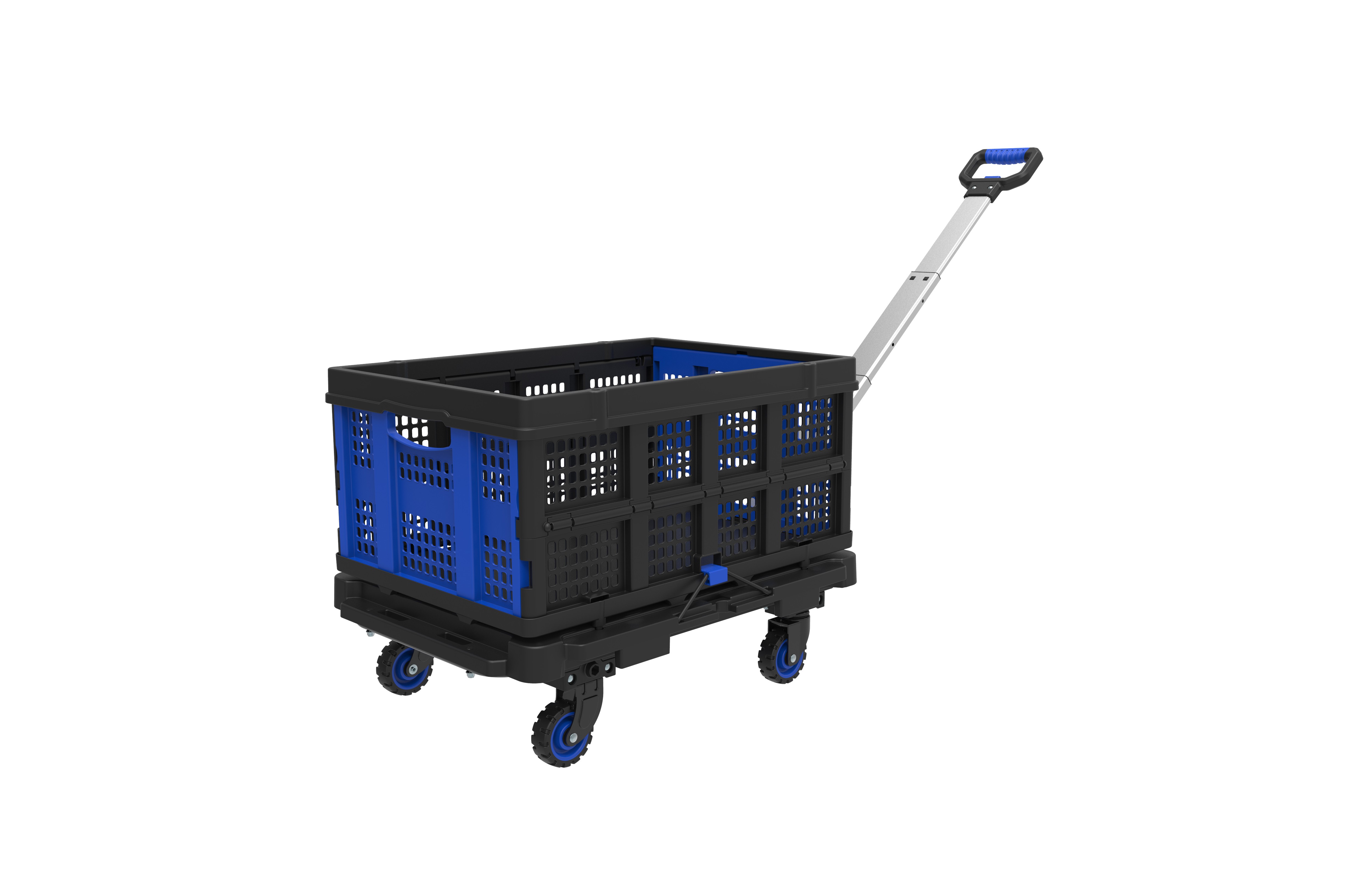 Rolling platform with telescopic handle