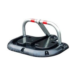 High-Resistance parking bollard with rubber mounting structure