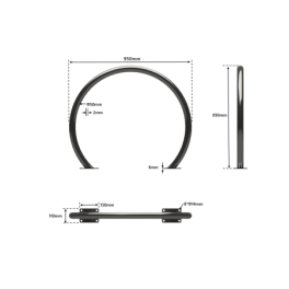 Arceau vélo rond inox