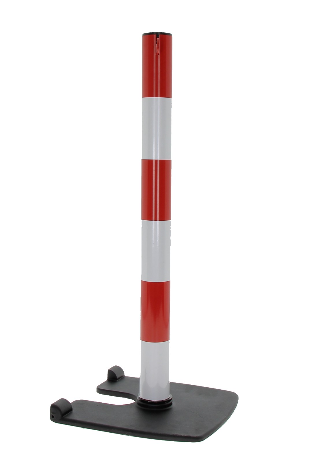 Poteau metal avec base a roulette