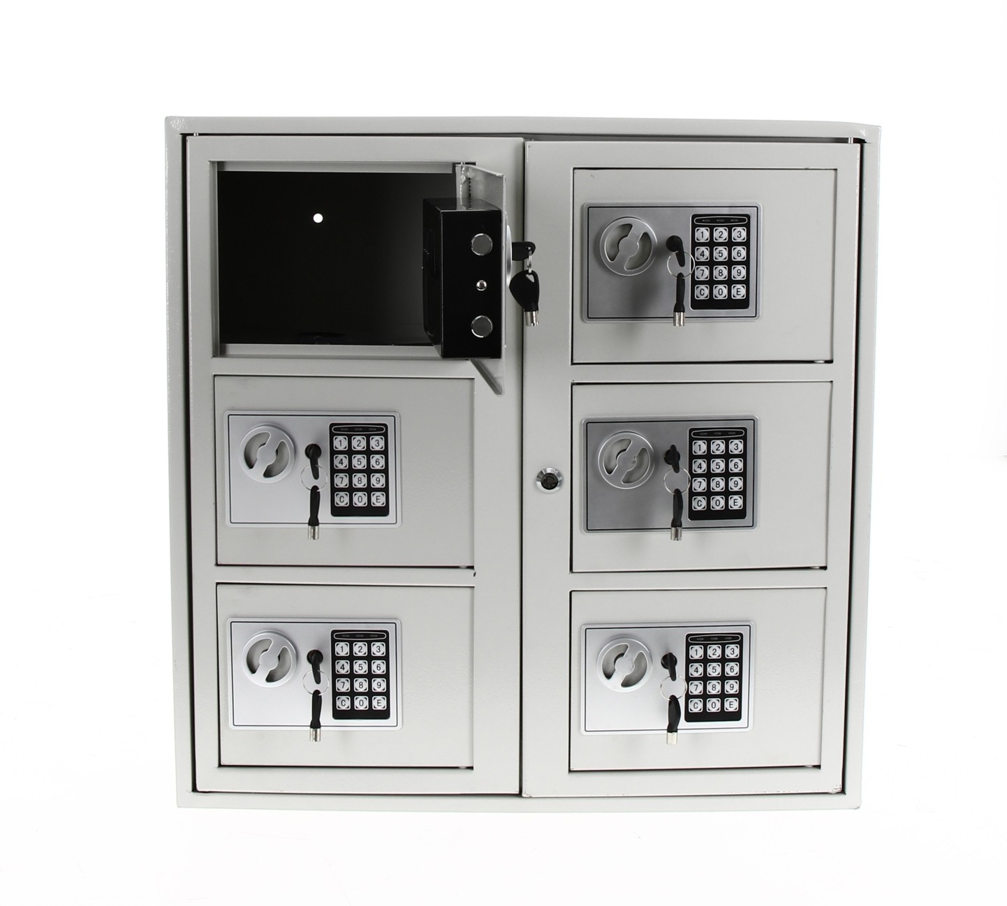 Locker for phones and personal belongings - 6 compartments