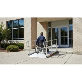Rampe PMR avec garde-corps - 380kg
