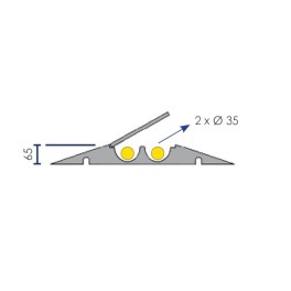 Angle pour passe-câbles modulaire 