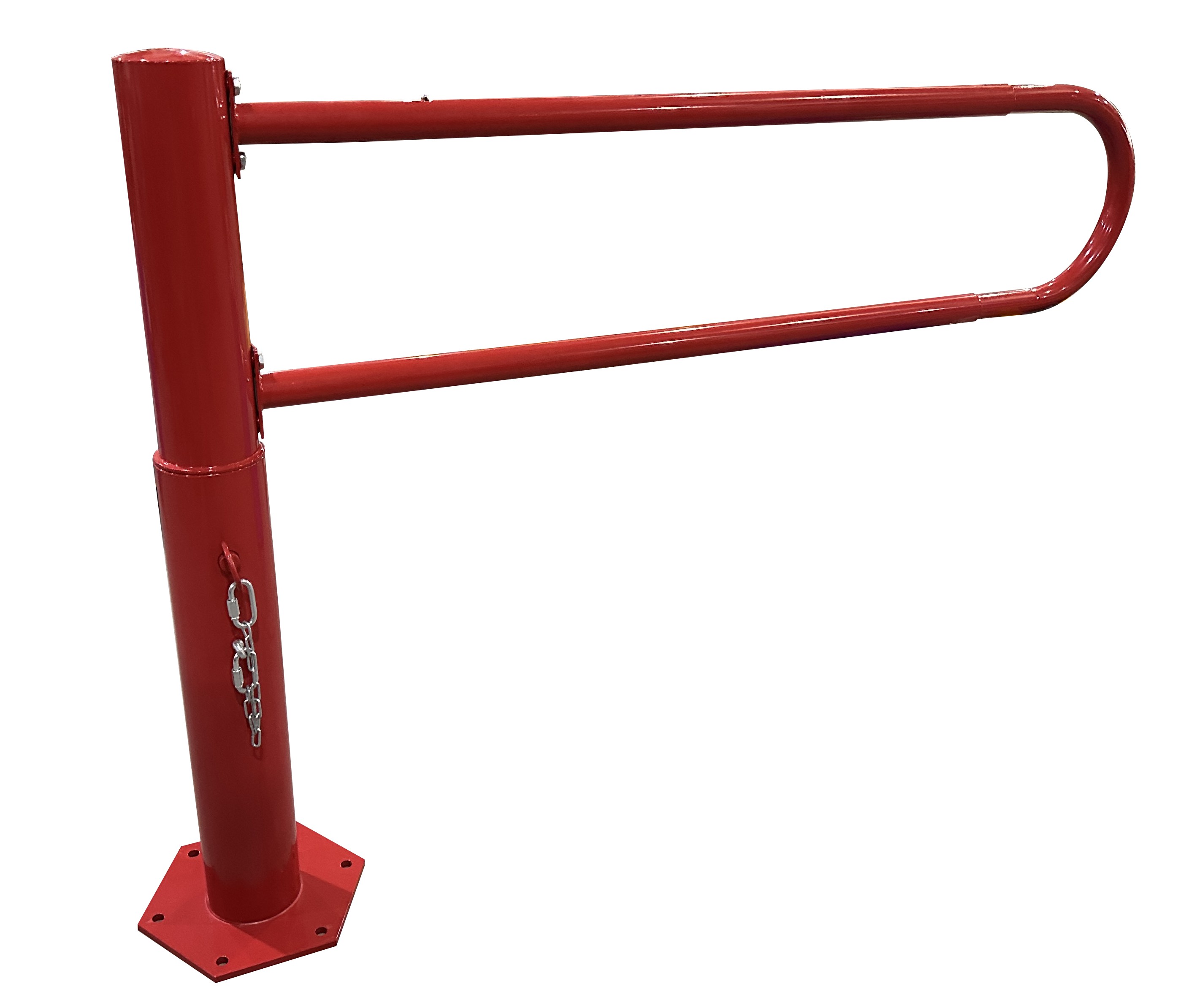 Barrière pivotante rouge