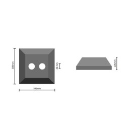 Base for polypropylene safety barrier
