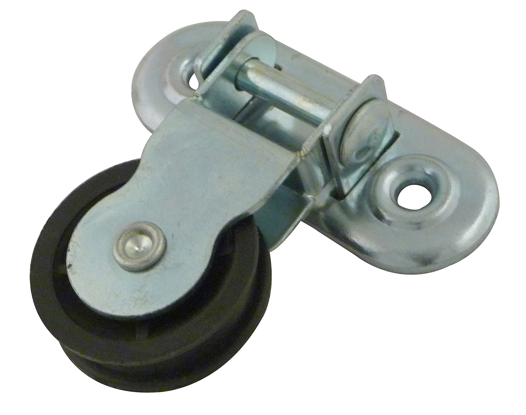 Hinged pulley with 1 wheel