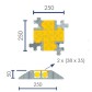 4-way intersection for hooded cable pass 