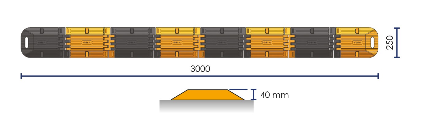 Folding and portable speed bump