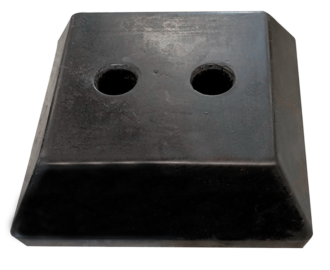 Base for polypropylene safety barrier