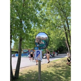 Glass safety mirror