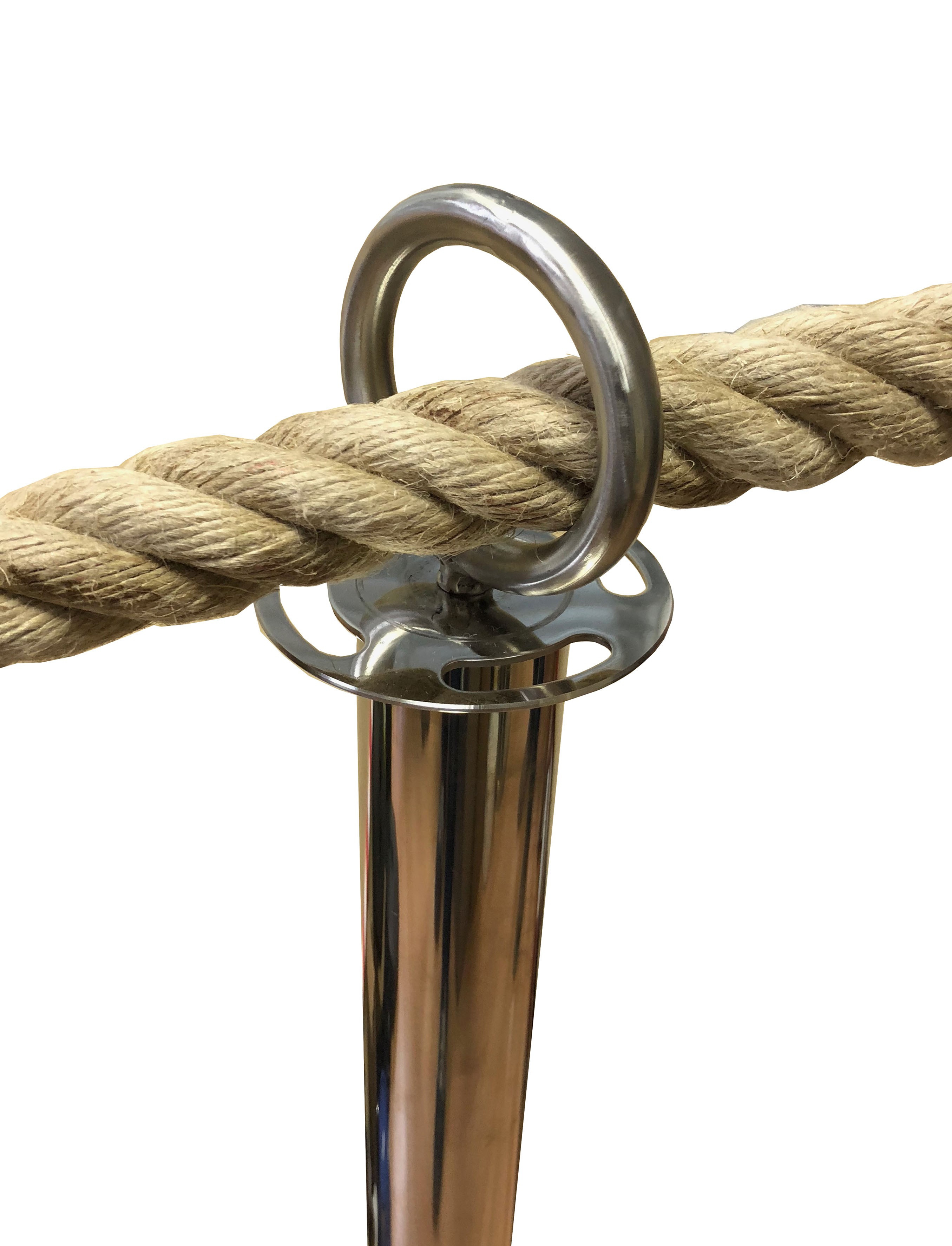 Poteau acier pour corde filante
