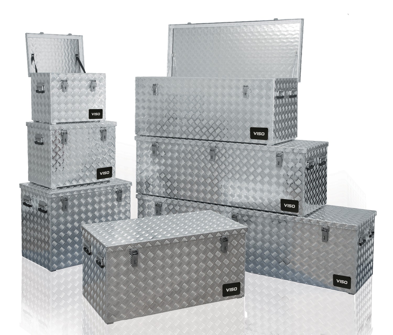 Heavy duty aluminum crate - 37L to 883L
