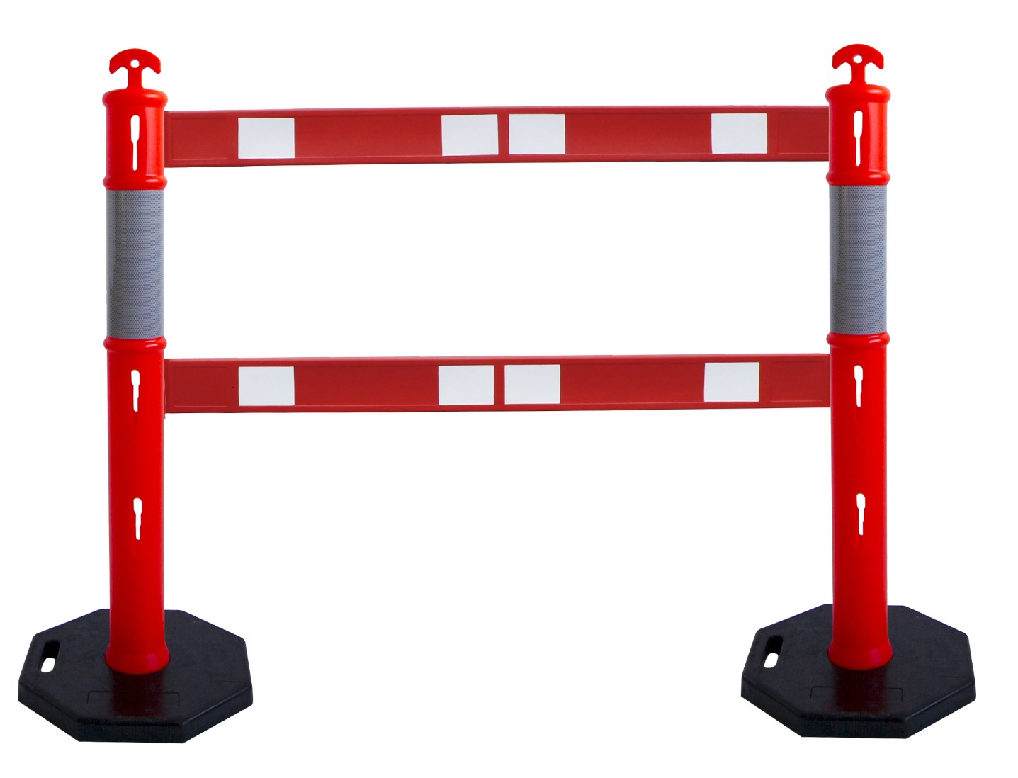 High visibility bollard with fixed barrier