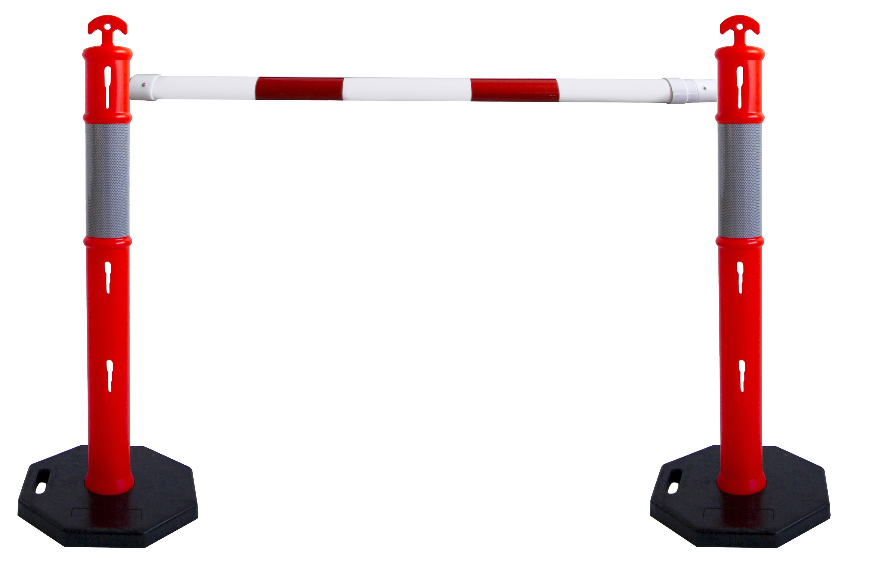 High visibility bollard with extending bar