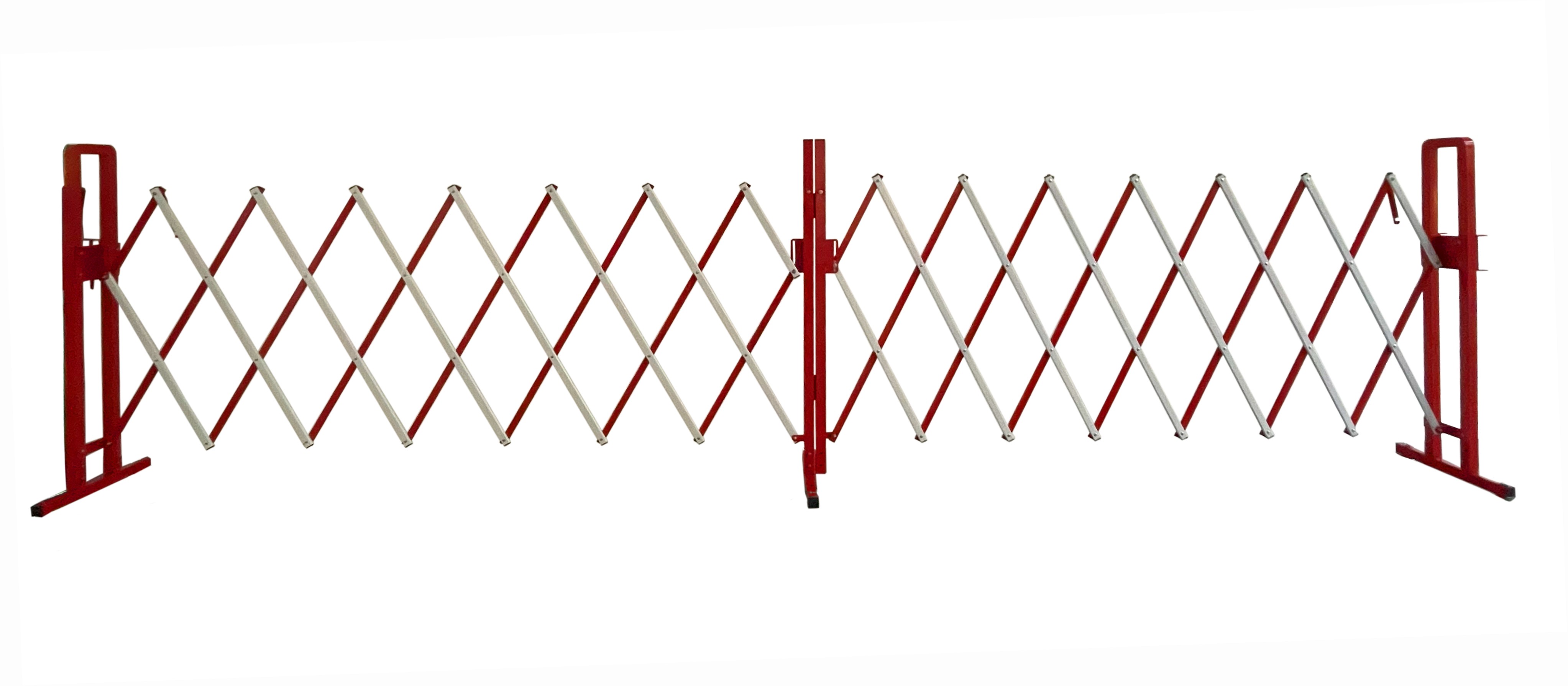 Extendable steel safety barrier