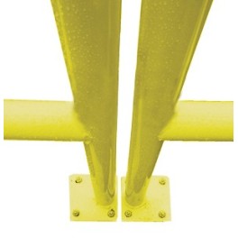 Safety barrier with steel rounded edges
