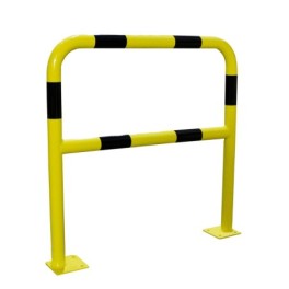 Safety barrier with steel rounded edges