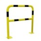 Safety barrier with steel rounded edges
