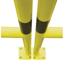 Safety barrier with steel rounded edges