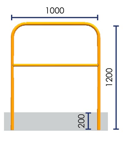 Barrière acier ø 60 mm à sceller