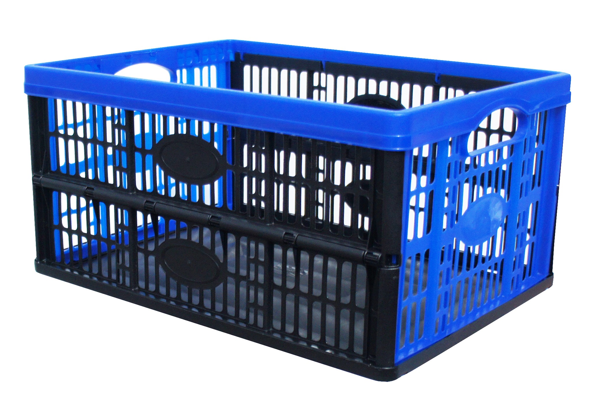 Foldable perforated crate from 30L to 60L