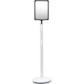 Steel bollard with base and chain