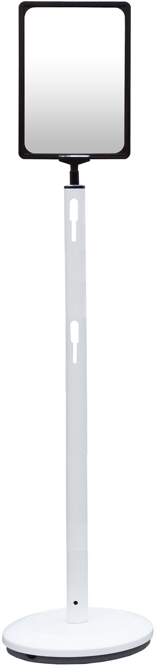 Steel bollard with base and chain