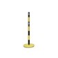 Steel bollard with base and chain