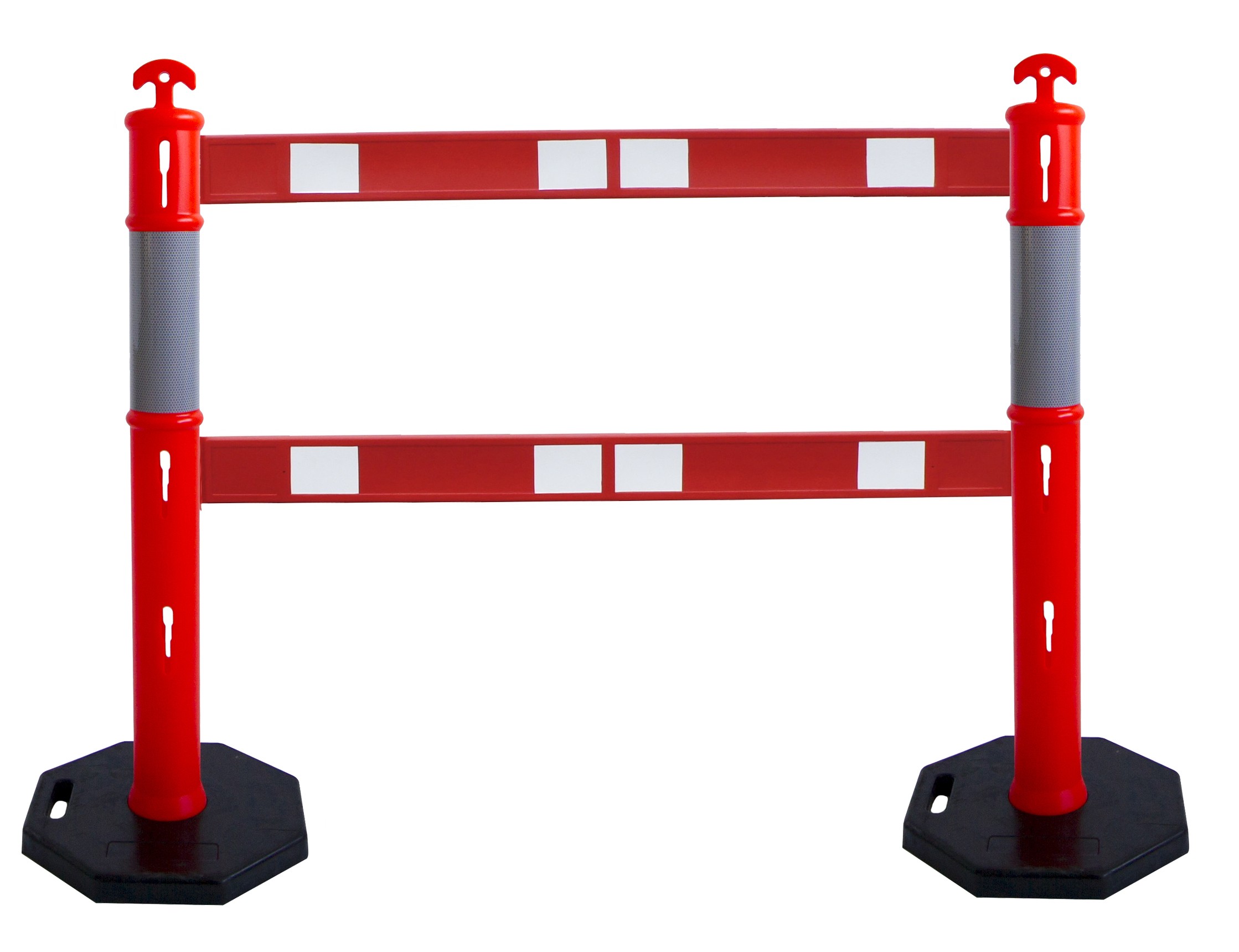 Set of 2 Steel Bollard Barriers for Marking