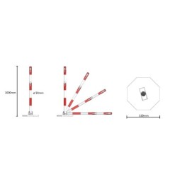 Poteau de balisage repliable