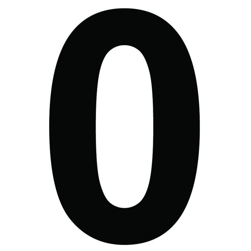 Chiffre autocollant noir