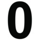 Chiffre autocollant noir