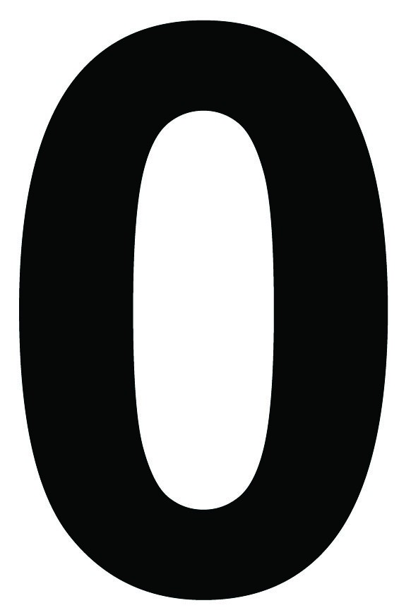 Chiffre autocollant noir