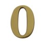 Chiffre autocollant doré