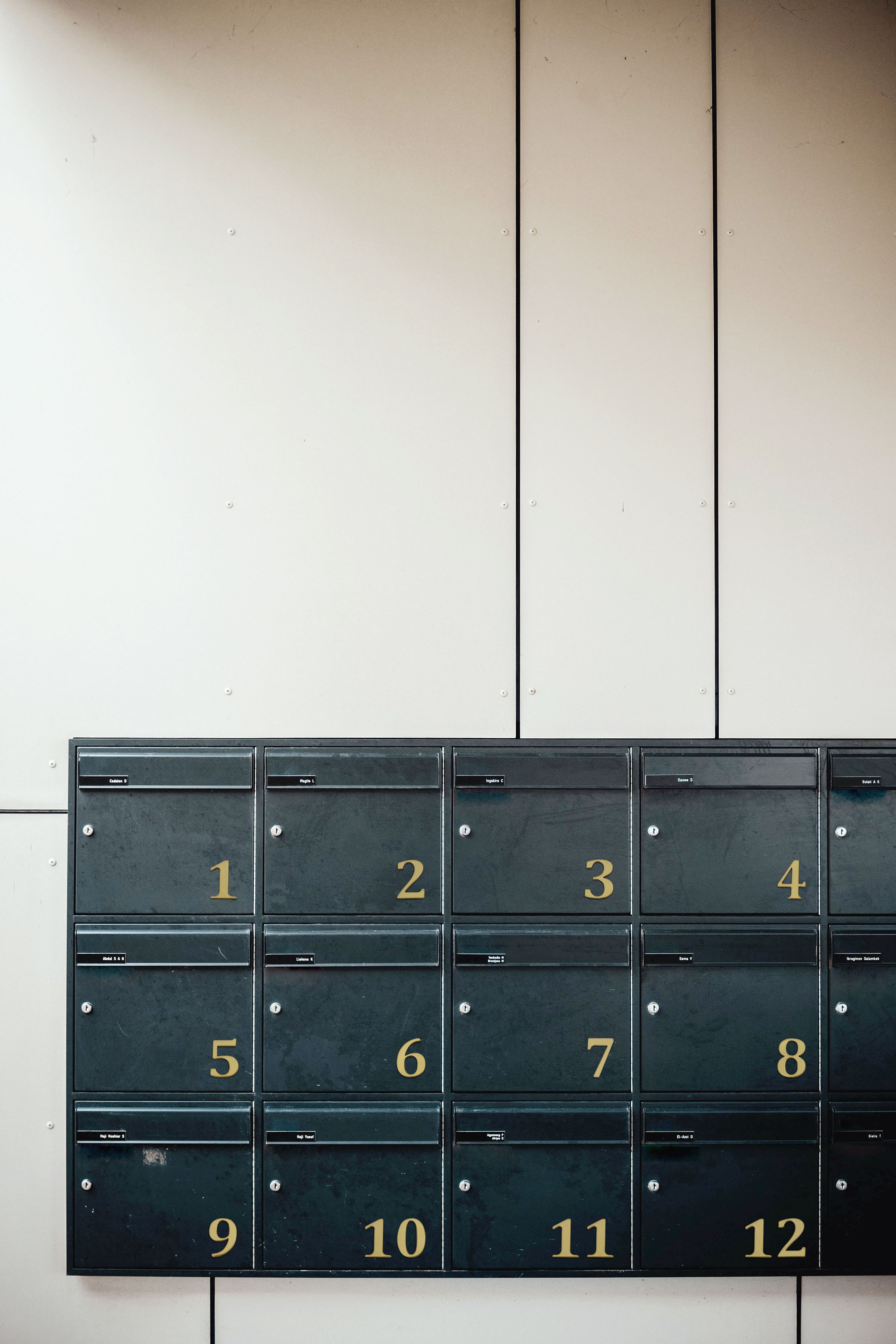 Golden adhesive numeral